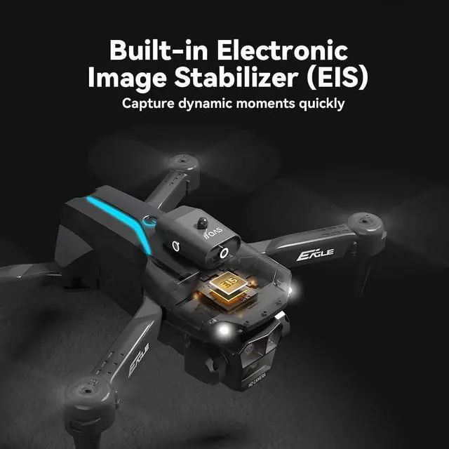 Alt view image 3 of 5 - HYTOBP M° Drone with Camera 4K, Triple Cameras, 360° Obstacle Avoidance Drone, 45 Mins Flight, 3 Batteries, 90° Adjustable Lens, 360° Flip, One Button Take Off/Landing, Drones for Adults with Cameras