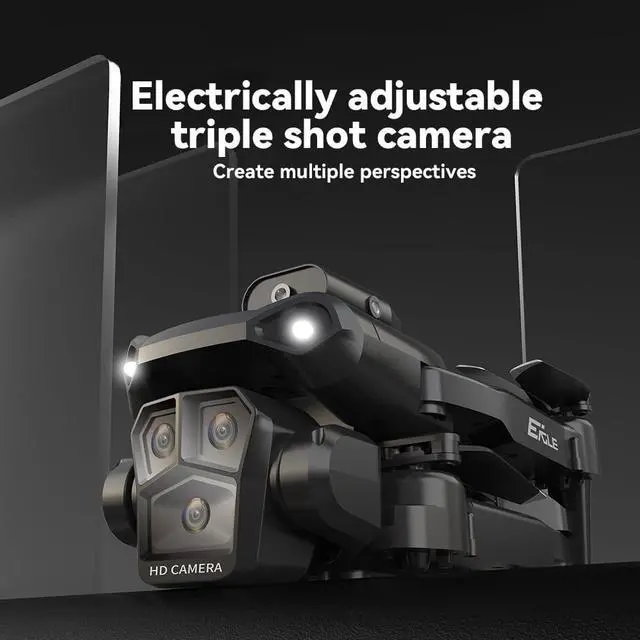 Alt view image 5 of 5 - HYTOBP M° Drone with Camera 4K, Triple Cameras, 360° Obstacle Avoidance Drone, 45 Mins Flight, 3 Batteries, 90° Adjustable Lens, 360° Flip, One Button Take Off/Landing, Drones for Adults with Cameras