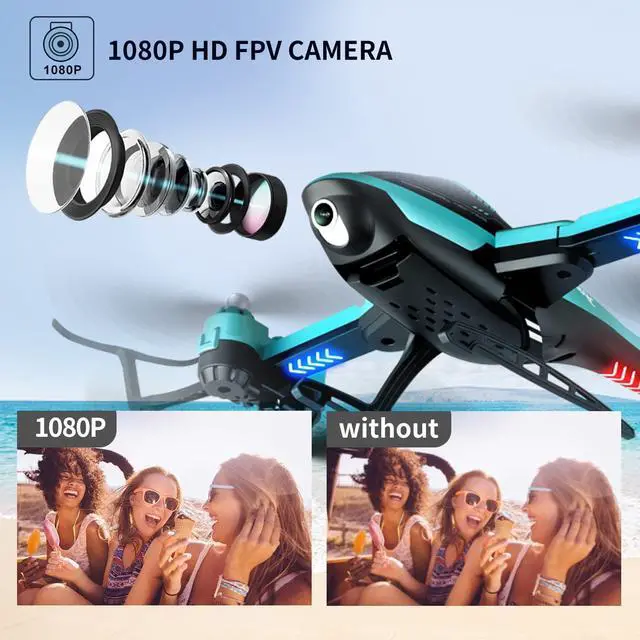 Alt view image 6 of 7 - 4DRC V10 Drone with 1080P HD Camera for Kids Adults,Foldable RC Helicopte WIFI FPV Live Video Mini Quadcopter for Beginners,3D Flips, Gestures Selfie, Altitude Hold, One Key Start, 2 Batteries