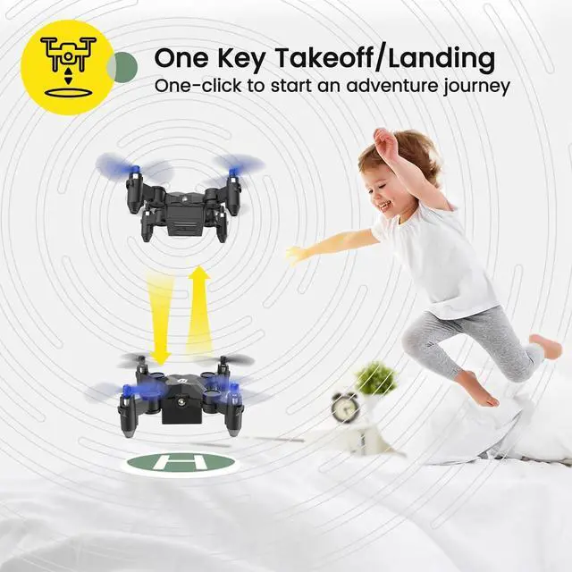 Alt view image 4 of 7 - Holy Stone HS190 Foldable Mini Drone for Kids Beginners, RC Nano Quadcopter with Altitude Hold, 3D Flips, High Speeds Rotation, Headless Mode, Throw to Go, One Key Return