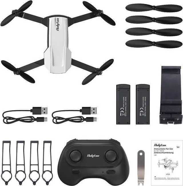 Alt view image 7 of 7 - Mini Drone for Kids with Camera, Holyton HT25 1080P HD Photo, Foldable Toy Drone Gifts for Beginners & Adults, Altitude Hold, Voice/Gesture Control, One Key Take Off/Landing, 3D Flip, 2 Batteries