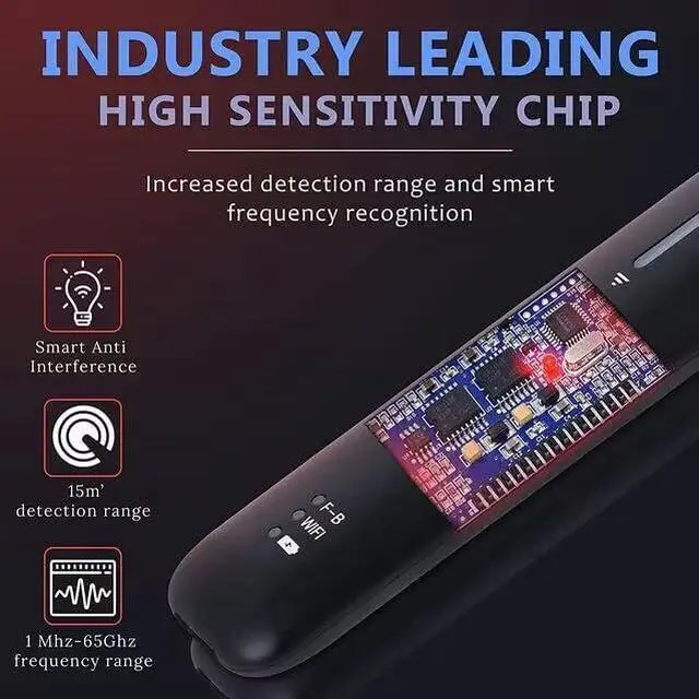 Alt view image 4 of 6 - EOHIBOV Hidden Camera Detectors,Anti spy Detector,RF Signal Bug Detector Device, GPS Tracker Detector, Portable Listening Device Detector with 7 Levels Sensitivity,30H Working Time Travel