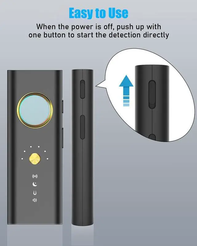 Alt view image 7 of 7 - Premium Hidden Camera Detector Finder, Bug Detector, GPS Tracker Detector, RF Signal Detector, 4 Pro Modes, 6 Levels Sensitivity, 36H Working Time, Spy Camera Detector Device for Car/Office/Travel