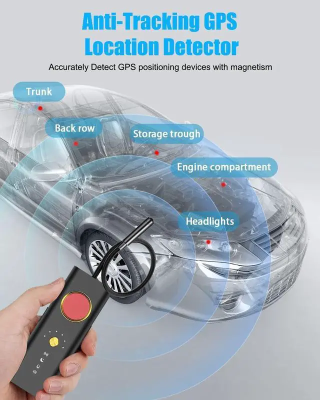 Alt view image 4 of 7 - Premium Hidden Camera Detector Finder, Bug Detector, GPS Tracker Detector, RF Signal Detector, 4 Pro Modes, 6 Levels Sensitivity, 36H Working Time, Spy Camera Detector Device for Car/Office/Travel