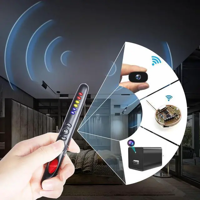 Alt view image 4 of 6 - TINYAIR Hidden Camera Detectors, Pro Anti Spy Detector, Bug Detector, Privacy Protector, 6 Levels Sensitivity, 3 Professional Modes,25H Working Time, Listening Device Detector, RF Signal Detector
