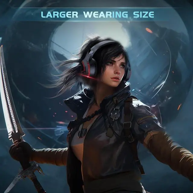 Alt view image 7 of 7 - GMRPWNAGE Wireless Gaming Headset for PS5, PS4, Mac, Switch, PC - 2.4GHz Wireless Gaming Headphones, Bluetooth 5.2 - Adjustable Noise Canceling Microphone - 3.5MM Wired Mode for Xbox Series(Red)