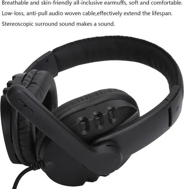 Alt view image 4 of 7 - Zopsc Headset Stereo Gaming Headphone for PS4 PC One PS5 Controller Computer Gaming Headset Wired Headphones with Microphone 3.5mm Audio Jack for PS4 Accessories