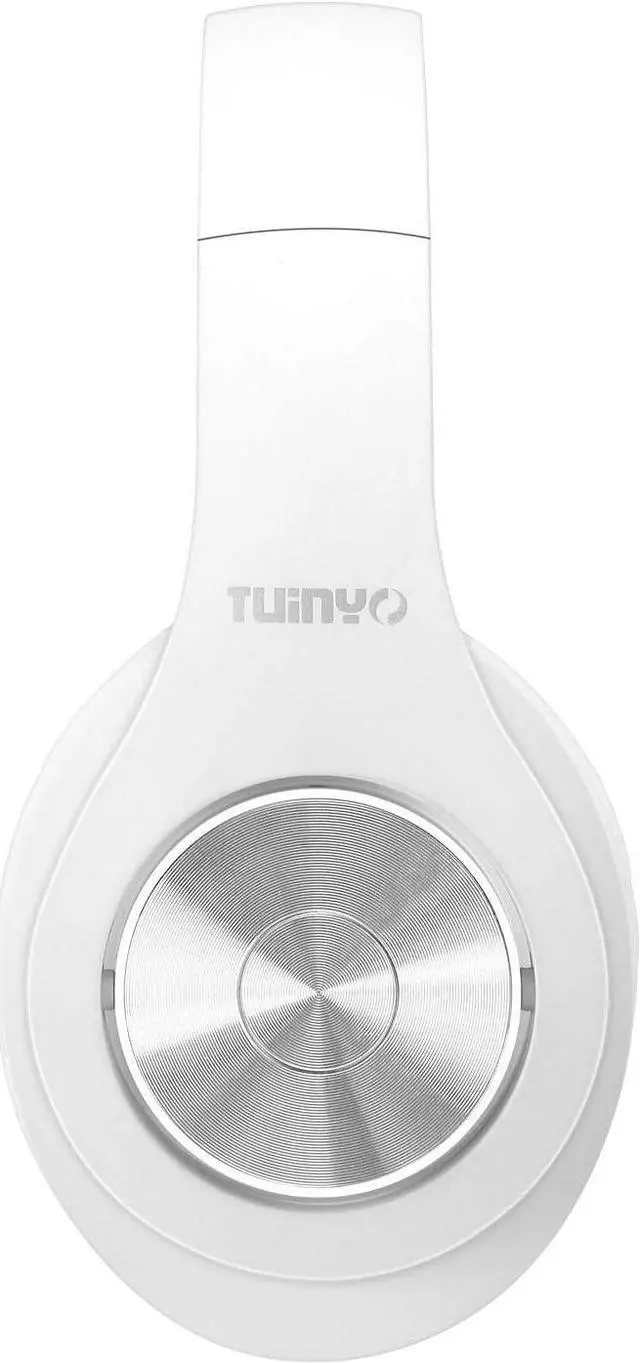 Alt view image 4 of 7 - Bluetooth Headphones Wireless,Tuinyo Over Ear Stereo Wireless Headset 40 H Playtime with deep bass, Soft Memory-Protein Earmuffs, Built-in Mic Wired Mode PC/Cell Phones/TV-White