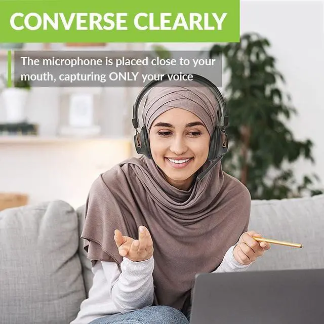 Alt view image 5 of 7 - Avantree DG59M - Bluetooth Headphones with Mic for PS5 & PS4, Wireless Headset with USB Adapter for PC, Laptop, Computer, Gaming & Working from Home, Support in-Game Audio, 40hrs Play Time