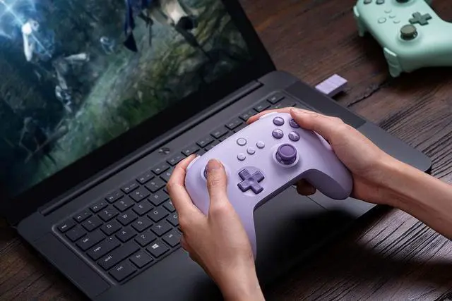 Alt view image 5 of 7 - 8Bitdo Ultimate C 2.4g Wireless Controller for Windows PC, Android, Steam Deck & Raspberry Pi (Lilac Purple)