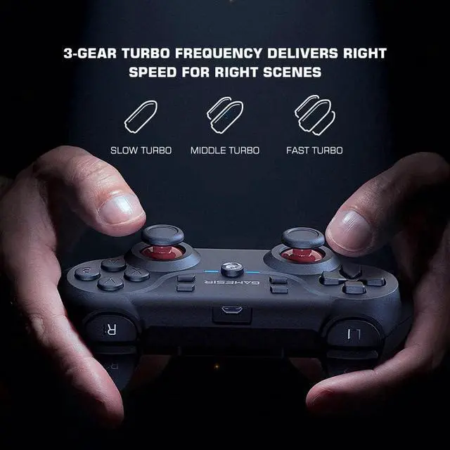 Alt view image 5 of 7 - GameSir T3 Wireless Gaming Controller, PC Controller for Windows 7/8/10/11, Android, Gamepad Joystick with Turbo and Dual Vibration, Gaming Controller for Android TV/TV Box, 40 Hours Working Battery