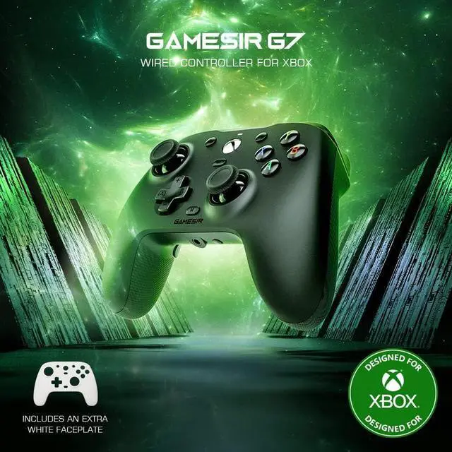 Alt view image 3 of 7 - GameSir G7 Wired Controller for Xbox One, PC Gamepad with 2 Swappable Faceplates, Wired Gaming Controller with Adjustable Triggers Zone & Vibration Level Works for Xbox Series s/x and Windows 11/10/7