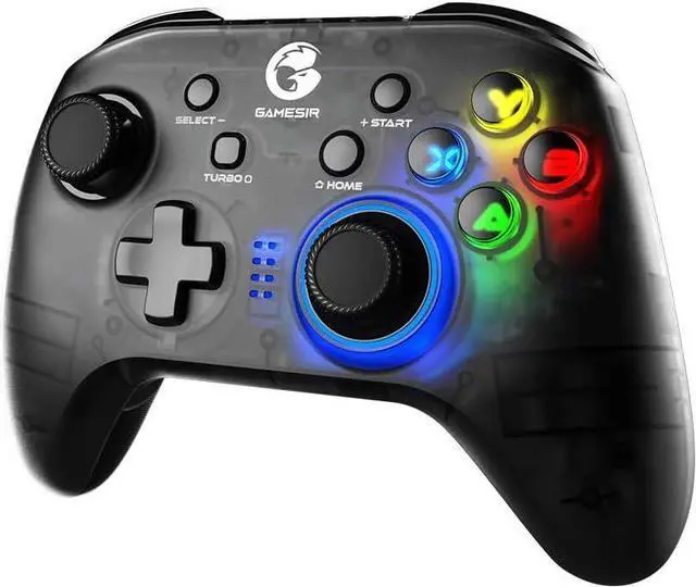 Alt view image 2 of 7 - GameSir T4 Pro Wireless Bluetooth Controller for Nintendo Switch, Switch Pro Controller with LED Backlight, Turbo Gamepad Joystick with Dual Motor, Programmable Game Controller for iPhone/Android/PC