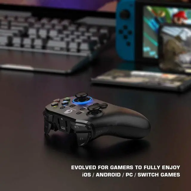Main image of GameSir T4 Pro Wireless Bluetooth Controller for Nintendo Switch, Switch Pro Controller with LED Backlight, Turbo Gamepad Joystick with Dual Motor, Programmable Game Controller for iPhone/Android/PC