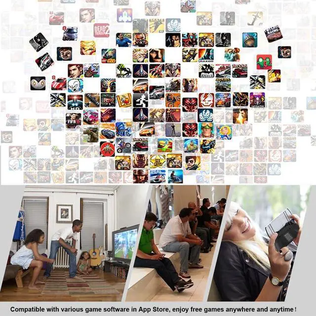 Alt view image 4 of 4 - Megadream Mobile Gaming Controller for iPhone iOS Android PC Wireless Gamepad Joystick for iPhone 15/14/12/11, iPad, MacBook, Samsung Galaxy S22/S21/S20, TCL, Tablet, PC - 18+ Hour Battery Life - COD