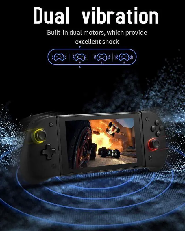 Alt view image 3 of 7 - Joypad for Nintendo Switch, Wireless Joy Con Replacement Switch Controller 8 Colors Adjustable LED Joypad Controller with Back Map Button/Turbo/Dual Shock/Motion Control L/R Remote Gamepad Joystick Co