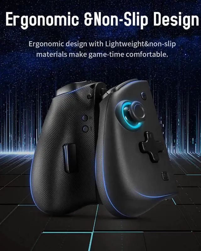 Alt view image 7 of 7 - Joypad for Nintendo Switch, Wireless Joy Con Replacement Switch Controller 8 Colors Adjustable LED Joypad Controller with Back Map Button/Turbo/Dual Shock/Motion Control L/R Remote Gamepad Joystick Co