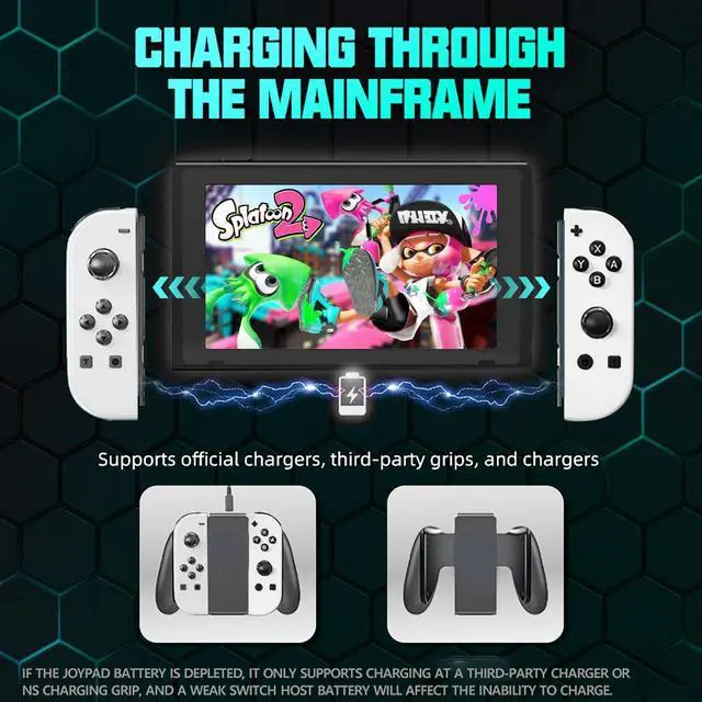 Alt view image 3 of 7 - Replacement for Nintendo Switch Controller, Compatible with Switch Controllers, Right and Left Wireless Joy-pad Controller, Support Double Vibration/Wake-up/Screenshot