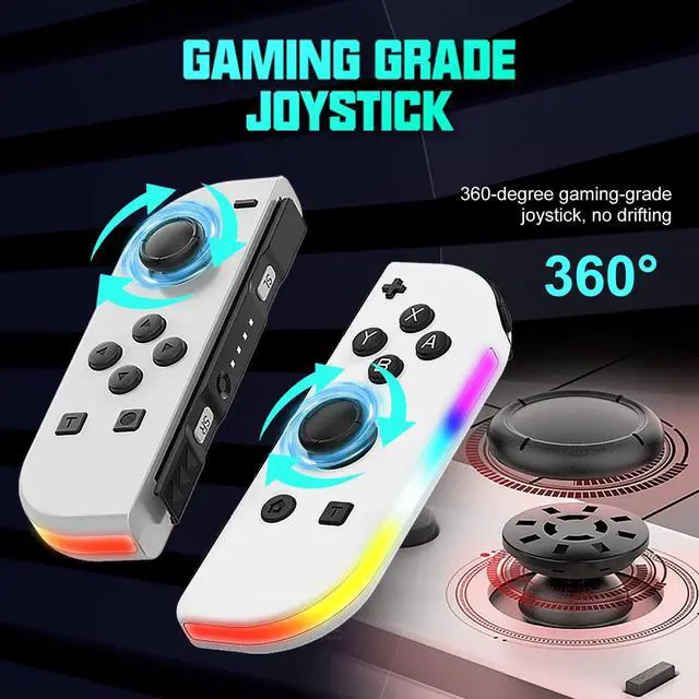 Alt view image 6 of 7 - Replacement for Nintendo Switch Controller, Compatible with Switch Controllers, Right and Left Wireless Joy-pad Controller, Support Double Vibration/Wake-up/Screenshot