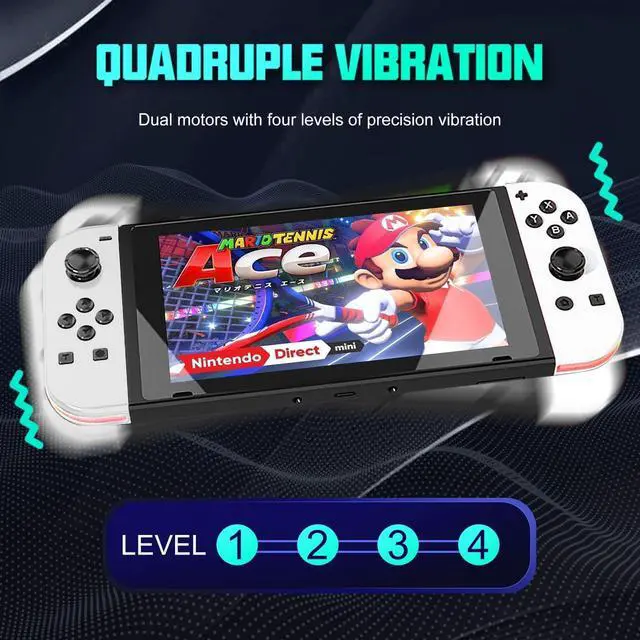 Alt view image 2 of 7 - Replacement for Nintendo Switch Controller, Compatible with Switch Controllers, Right and Left Wireless Joy-pad Controller, Support Double Vibration/Wake-up/Screenshot