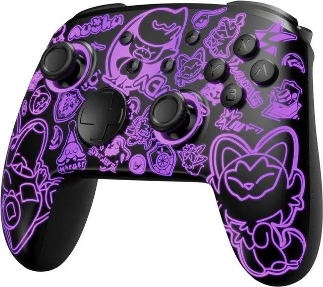 Main image of [Luminous Pattern] Switch Pro Controller Wireless Compatible with Nintendo Switch Manette/OLED/Lite, FUNLAB Firefly Bluetooth Remote Gamepad with 7 LED Colors/Paddle/Turbo/Motion Control