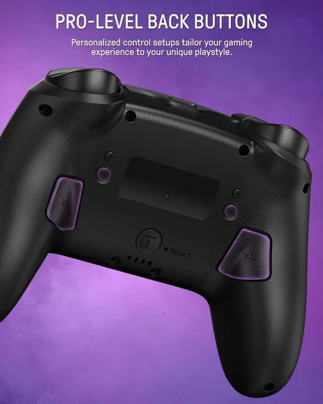 Alt view image 6 of 7 - [Luminous Pattern] Switch Pro Controller Wireless Compatible with Nintendo Switch Manette/OLED/Lite, FUNLAB Firefly Bluetooth Remote Gamepad with 7 LED Colors/Paddle/Turbo/Motion Control