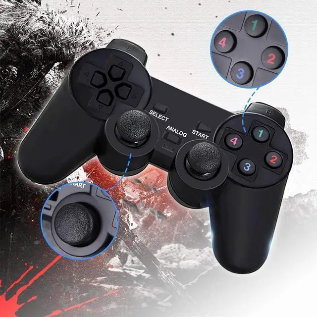 Alt view image 2 of 7 - SQDeal USB Dual Shock Joystick Gamepad Gaming Controller [Double Vibration Feedback Motors] for PC Computer Laptop Window (Black)