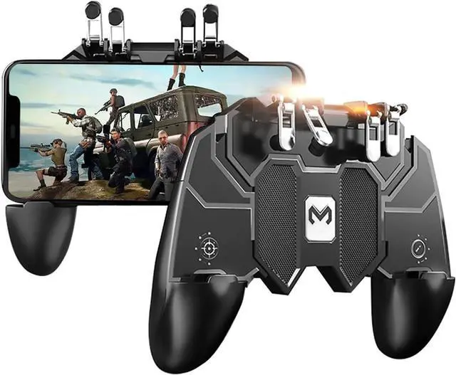 Main image of Newseego Mobile Game Controller, [Upgrade] Phone Controller Gamepad with L1R1 6 Fingers Trigger for Shooter Sensitive and Aim Trigger Controller for Android & iOS for Knives Out