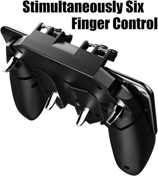Alt view image 7 of 7 - Newseego Mobile Game Controller, [Upgrade] Phone Controller Gamepad with L1R1 6 Fingers Trigger for Shooter Sensitive and Aim Trigger Controller for Android & iOS for Knives Out