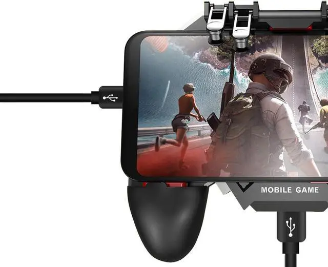 Alt view image 3 of 7 - Newseego Mobile Game Controller, [Upgrade] Phone Controller Gamepad with L1R1 6 Fingers Trigger for Shooter Sensitive and Aim Trigger Controller for Android & iOS for Knives Out
