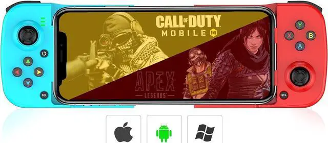 Main image of Megadream Mobile Game Controller Gamepad for iPhone iOS Android PC: Works with iPhone 15/14/13/12/11/X, iPad, Samsung Galaxy, Motorola, TCL, Tablet, Apex Legends, Call of Duty - Wireless Connection