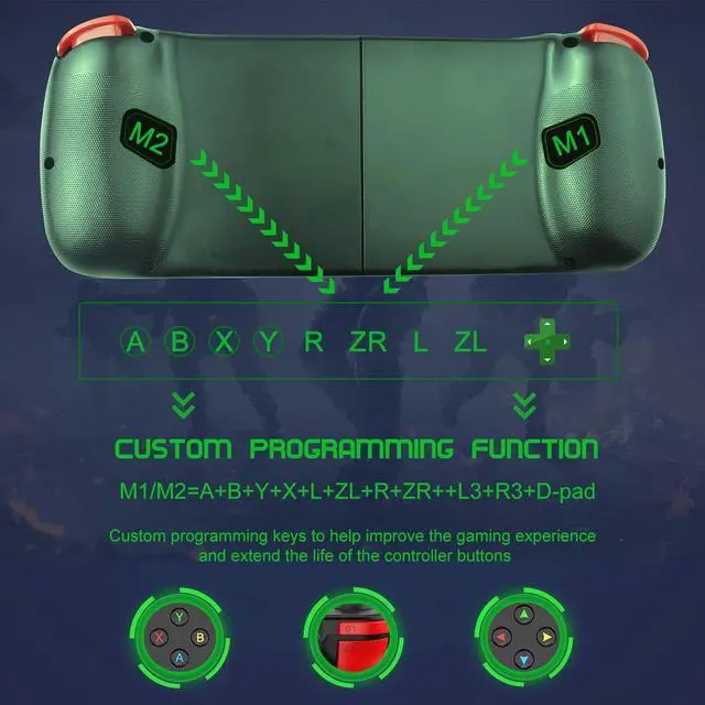 Alt view image 6 of 7 - Megadream Mobile Game Controller Gamepad for iPhone iOS Android PC: Works with iPhone 15/14/13/12/11/X, iPad, Samsung Galaxy, Motorola, TCL, Tablet, Apex Legends, Call of Duty - Wireless Connection