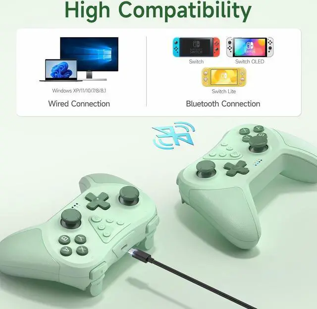 Alt view image 4 of 7 - EasySMX Wireless Switch Controller, Switch Pro Controller Compatible with Switch/Lite/OLED,Switch Remote Gamepad with Wake-Up,6-Axis Gyro,Turbo and Dual Vibration