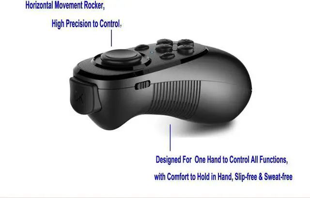 Alt view image 3 of 7 - VR Remote Controller Gamepad Bluetooth Control VR Video, Film, Game, Selfie, Flip E-book/PPT/Nook page, Mouse, in Virtual Reality Headset 3D Glasses PC Tablet laptop Samsung Gear VR iPhone Smart Phone