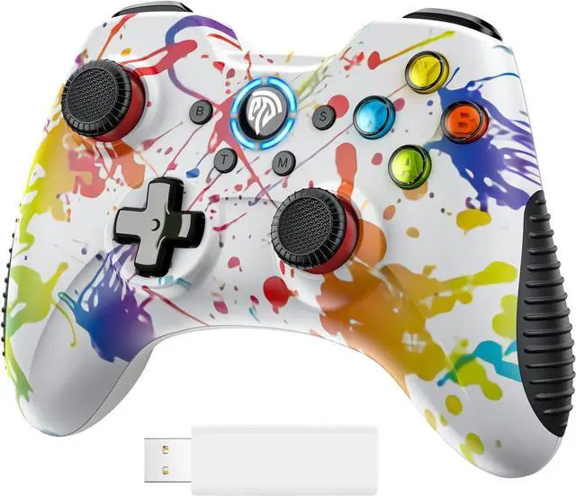 Main image of 2024 NewEasySMX Wireless Gaming Controller for Windows 7 8 10 11 PC/PS3/Android/Nintendo Switch/Steam, Dual-Vibration Gamepad Joystick Computer Game Controller With Turbo, 14 Hours Working Battery