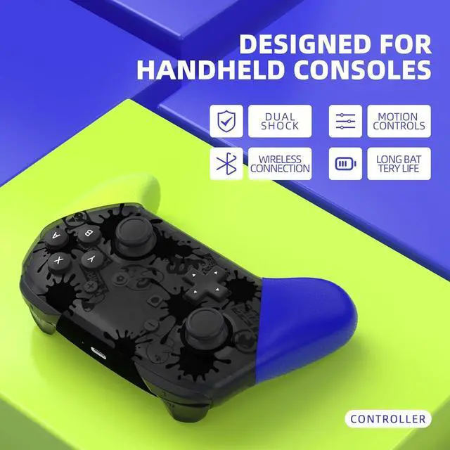 Alt view image 4 of 7 - Switch Controller for Nintendo Switch, Wireless Switch Pro Controllers Compatible with Switch, Remote Joystick Gamepad Support Vibration/Screenshot/Wake Up