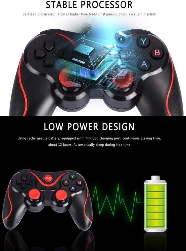Alt view image 3 of 6 - Megadream Android Gamepad Controller, Wireless Key Mapping Gamepad Joystick Perfect for Call of Duty & PUBG Mobile & More, Compatible for Samsung Galaxy HTC LG Other Phone, Not for iOS