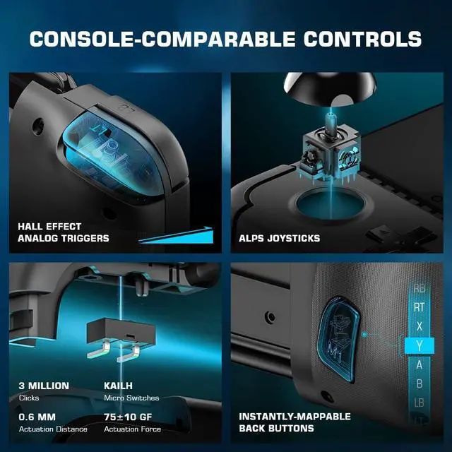 Alt view image 6 of 6 - GameSir X2 Pro Mobile Gaming Controller for Android Support Xbox Cloud Gaming, Stadia, Luna, Android Controller with Mappable Back Buttons, Detachable ABXY Buttons [1 Month Xbox Game Pass Ultimate]