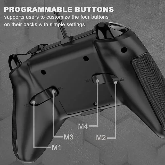 Alt view image 5 of 7 - GCHT GAMING SP1048 Wired Gaming Controller for Windows PC (Steam), Nintendo Switch, Steam Deck, PC Controller with High-Precision joystick and Linear Hall Trigger, Back Buttons, Turbo, and Vibration