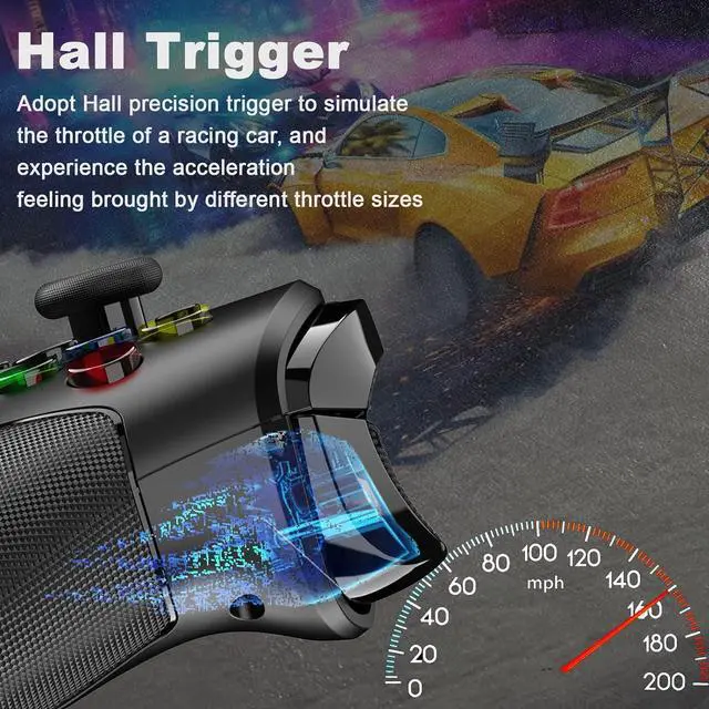 Alt view image 7 of 7 - GCHT GAMING SP1048 Wired Gaming Controller for Windows PC (Steam), Nintendo Switch, Steam Deck, PC Controller with High-Precision joystick and Linear Hall Trigger, Back Buttons, Turbo, and Vibration