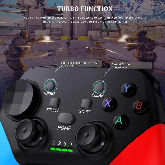 Alt view image 3 of 7 - arVin Game Controller for iPhone/iOS/Android/PC/Steam Deck with Phone Holder, Turbo, Wireless Gamepad Joystick for iPhone 14/13/12/iPad/MacBook/Samsung Galaxy/Tablet, Call of Duty, Apex -Direct Play
