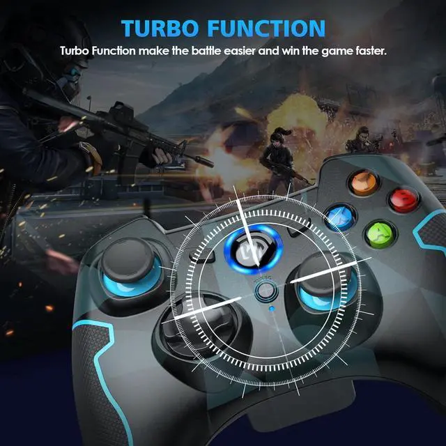 Alt view image 3 of 7 - EasySMX Wireless 2.4g Game Controller Support PC (Windows XP/7/8/8.1/10) and PS3, Android, Vista, TV Box Portable Gaming Joystick Handle (Wireless Game Controller Camouflage)
