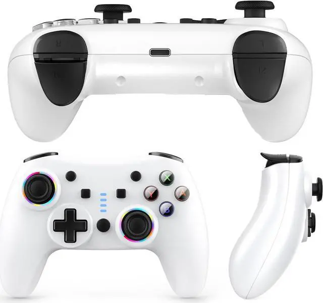 Alt view image 7 of 7 - Antstech Controller for Switch, Wireless Controller Compatible with Switch/Switch Lite/PC, Wireless Gamepad with 7 LED Colors, Motor Vibration, and Turbo Function