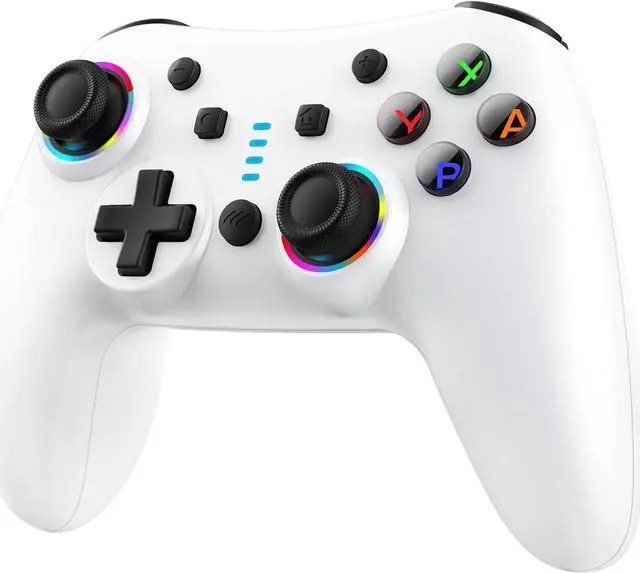 Main image of Antstech Controller for Switch, Wireless Controller Compatible with Switch/Switch Lite/PC, Wireless Gamepad with 7 LED Colors, Motor Vibration, and Turbo Function