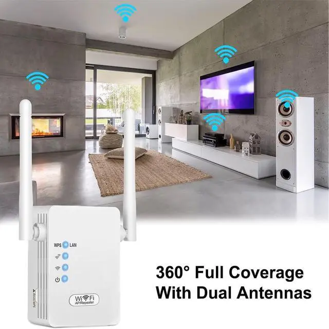 Alt view image 2 of 7 - 2024 Upgraded WiFi Extender WiFi Booster WiFi Range Extender for Home, Internet Extender Booster WiFi Repeater with Ethernet Port, WPS 1-Tap Setup