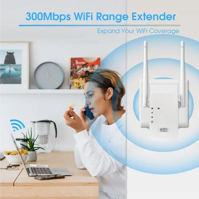 Alt view image 3 of 7 - 2024 Upgraded WiFi Extender WiFi Booster WiFi Range Extender for Home, Internet Extender Booster WiFi Repeater with Ethernet Port, WPS 1-Tap Setup