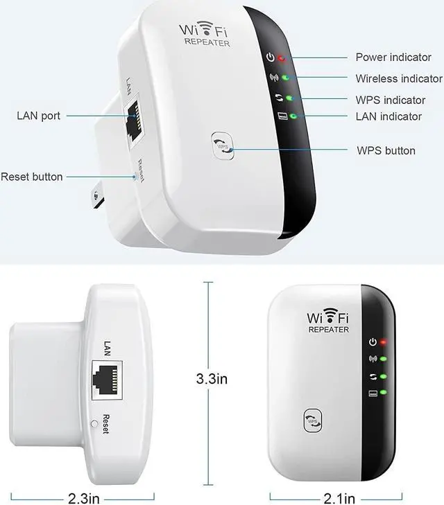 Main image of WiFi Extender, WiFi Signal Booster Up to 5000sq.ft and 40 Devices, WiFi Range Extender, Wireless Internet Repeater, Long Range Amplifier with Ethernet Port, 1-Tap Setup, Access Point, Alexa Compatible