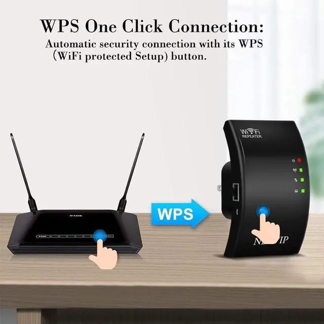 Alt view image 3 of 7 - WiFi Extender Signal Booster, 300Mbps 2.4GHz High Speed Compact Wireless Repeater for Home, Coverage up to 2000sq.ft & 35 Devices, WPS, Internet Booster with Ethernet Port Works with All Router