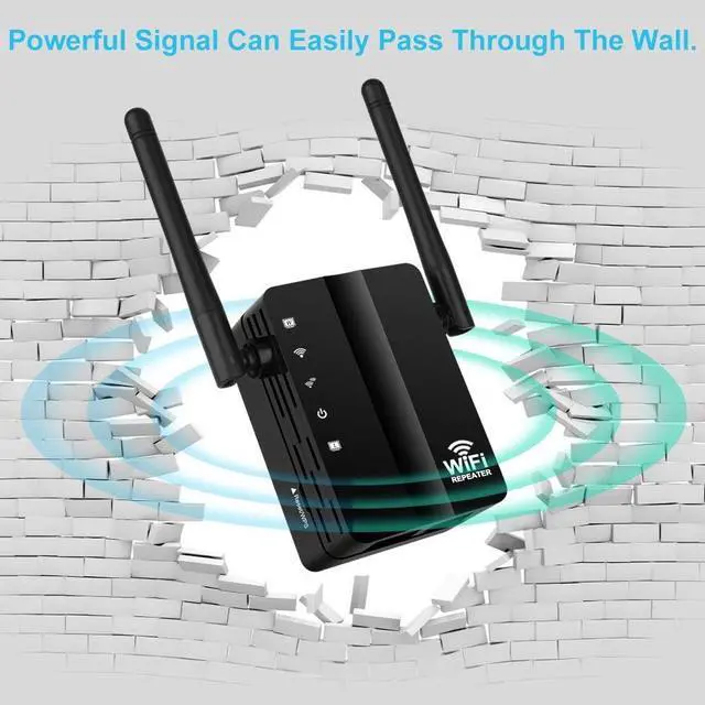 Alt view image 5 of 7 - WiFi Extender, 300Mbps WiFi Booster WiFi Range Extender WiFi Internet Booster for Home Single Band 2.4GHz, WPS Setup, WiFi Repeater with Ethernet Port, Covers Up to 1200 Sq.ft and 45 Devices