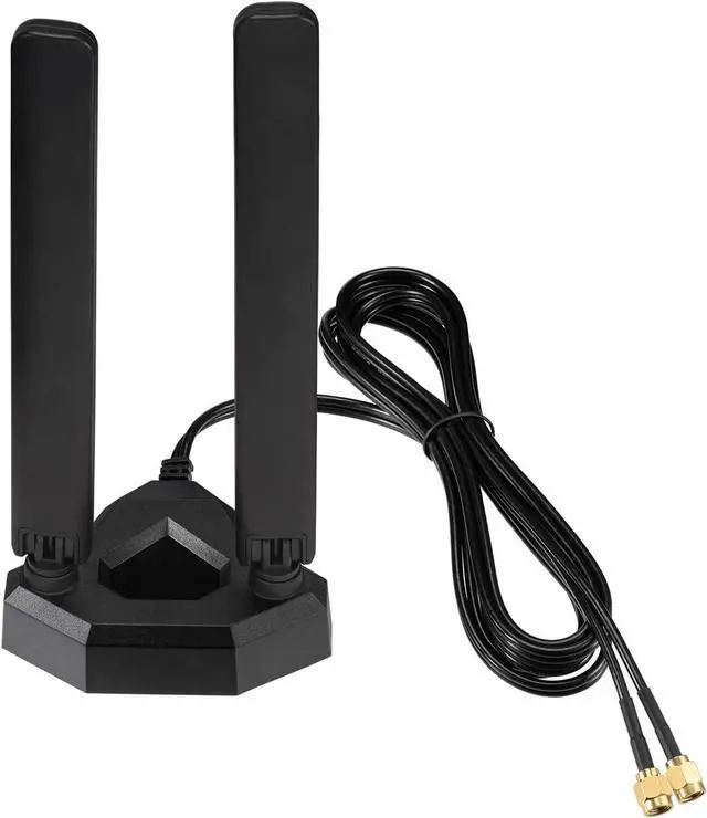 Main image of Eightwood WiFi 6E Tri-Band Antenna 6GHz 5GHz 2.4GHz Gaming WiFi Antenna Magnetic Base with 6.5ft Extension Cable for PC Desktop Computer PCIe WiFi 6E Card, WiFi Router